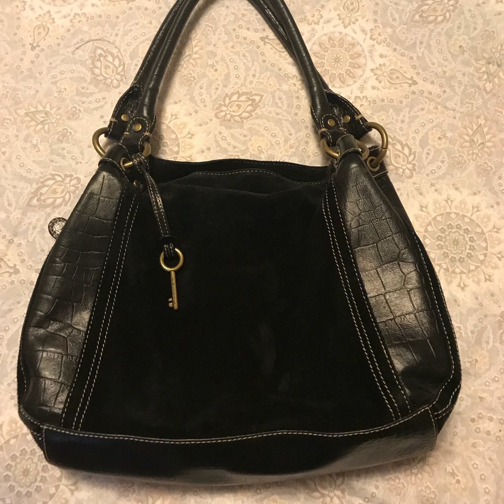 Black Fossil hand bag